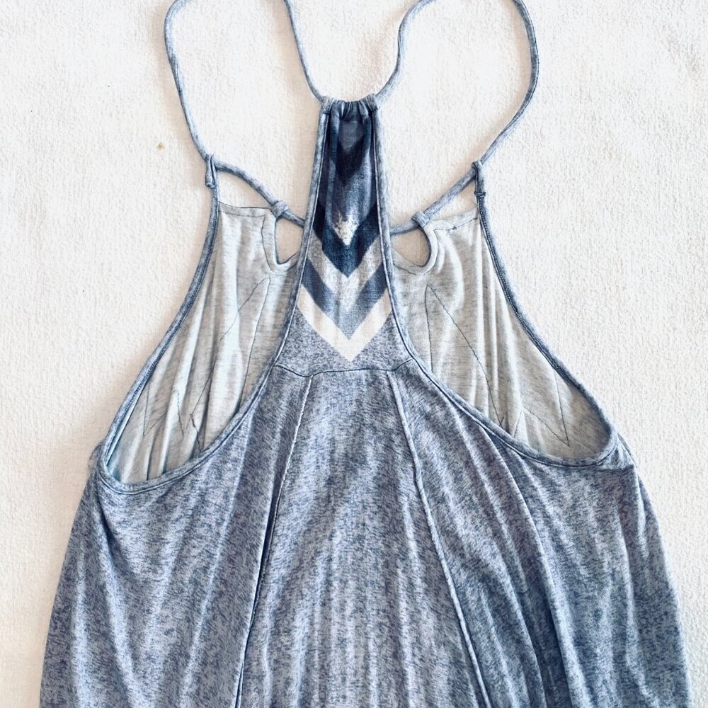 Free People top Women's Small blue spaghetti straps boho festival weekend casual - Picture 7 of 13